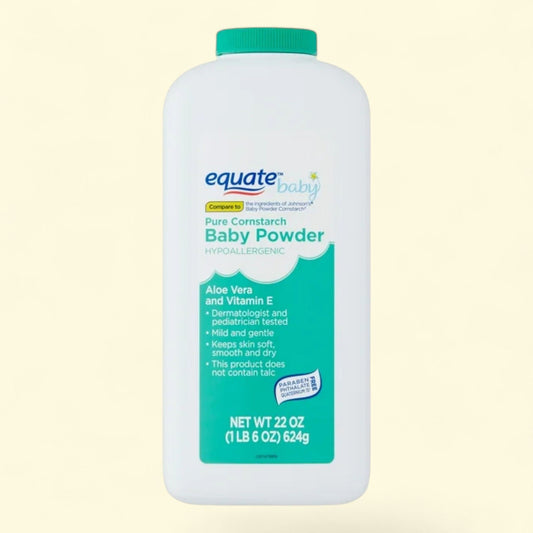 Equate Baby Pure Cornstarch Baby Powder, 22 oz