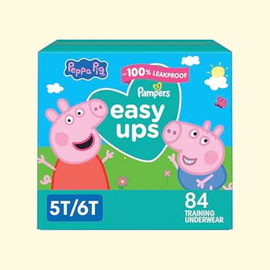 Pampers Easy Ups Potty Training Pants, Girls Size 4T-5T, 15 Count