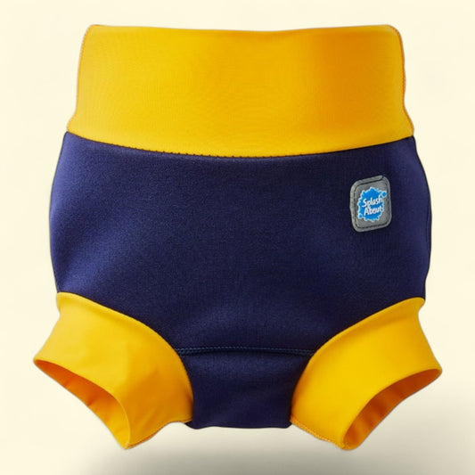 Splash About Happy Nappy Reusable Swim Diaper, Navy & Yellow, 0-3 Months