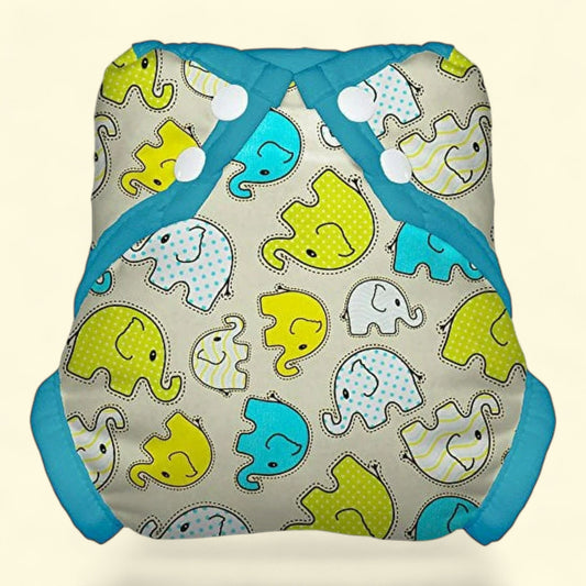 Tidy Tots Diapers Snap Diaper Cover, Elephants, 1 count