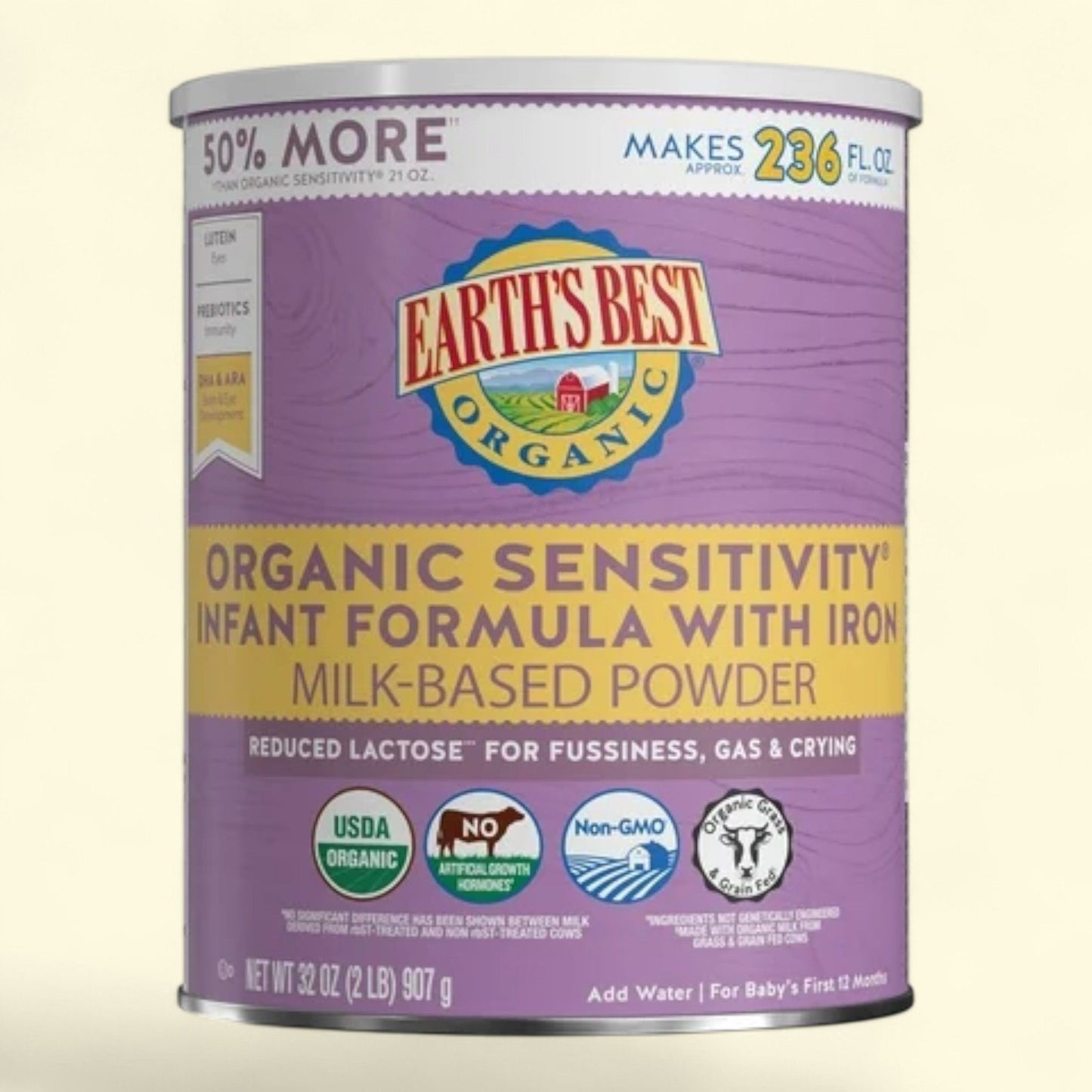 Earth's Best Organic Sensitivity Powder Baby Formula, 32 oz