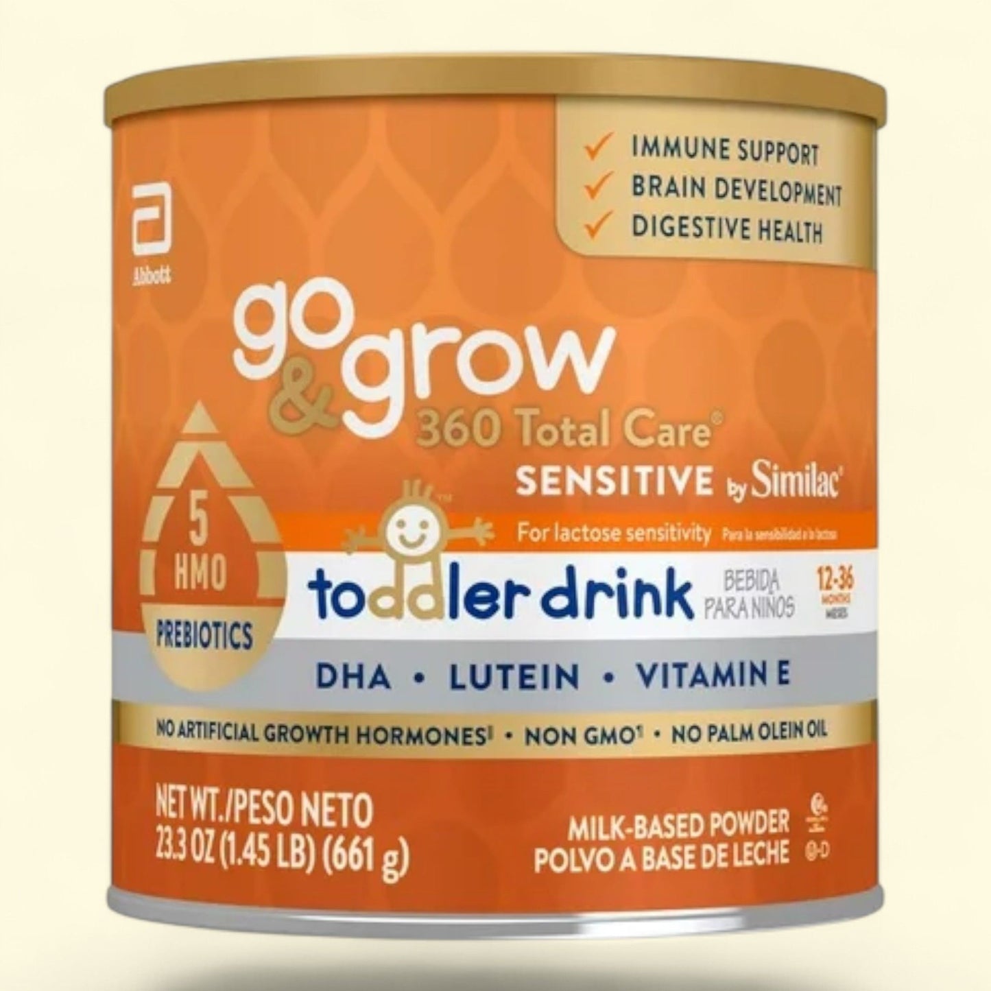 Similac Go & Grow 360 Total Care Sensitive Toddler Drink Powder, 23.3 oz Can