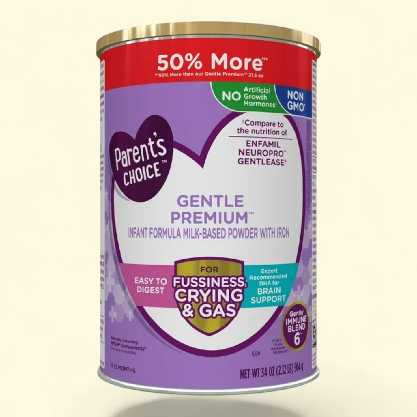 Parent's Choice Gentle Premium Baby Formula, 34 oz