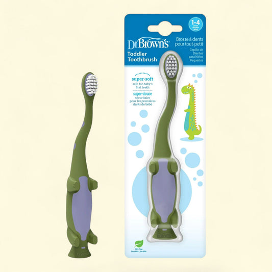 Dr. Brown's Training Toothbrush, Green Dinosaur, 1-4 Years, 1 Pack