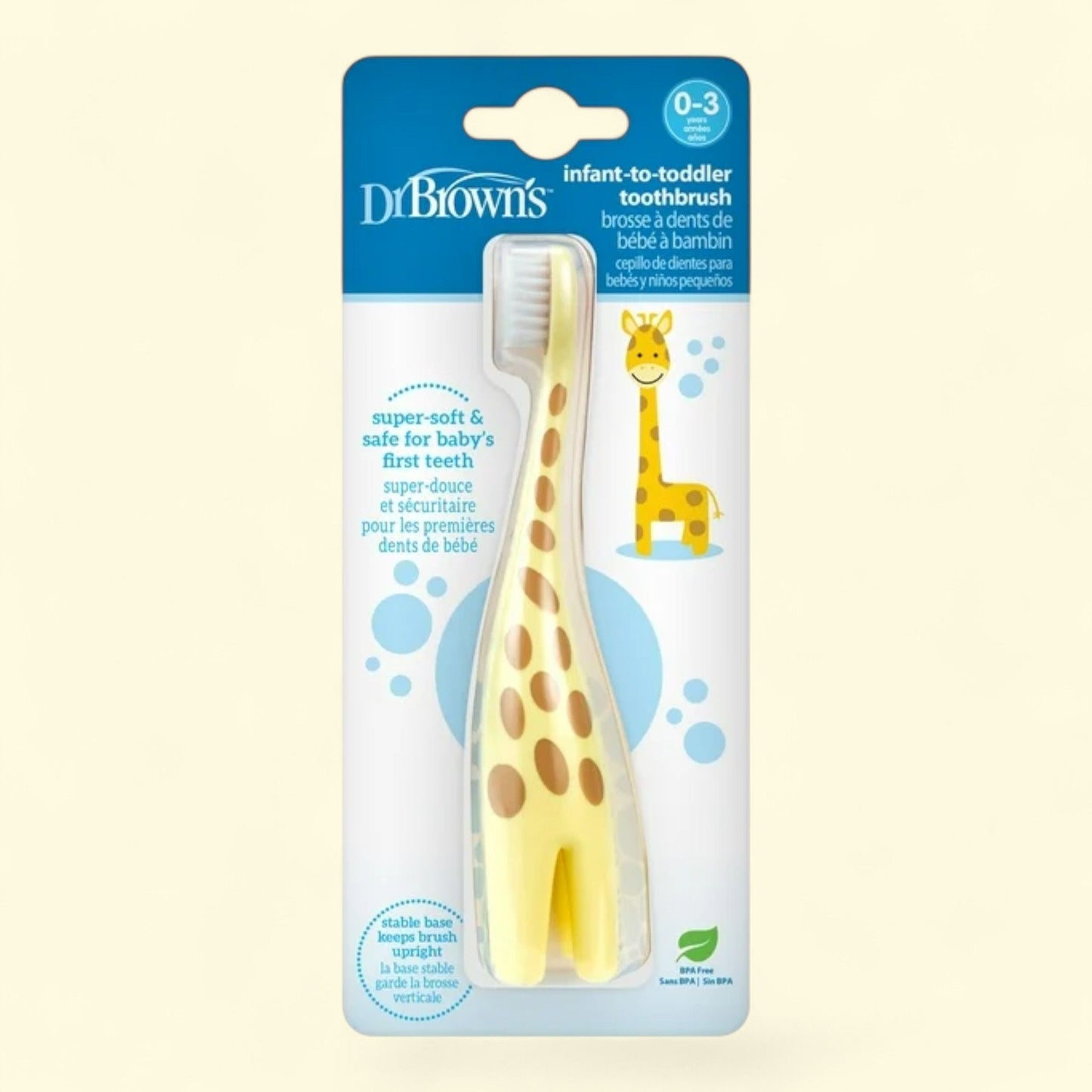 Dr. Brown's Training Toothbrush, Soft, Giraffe, 0-3 Years