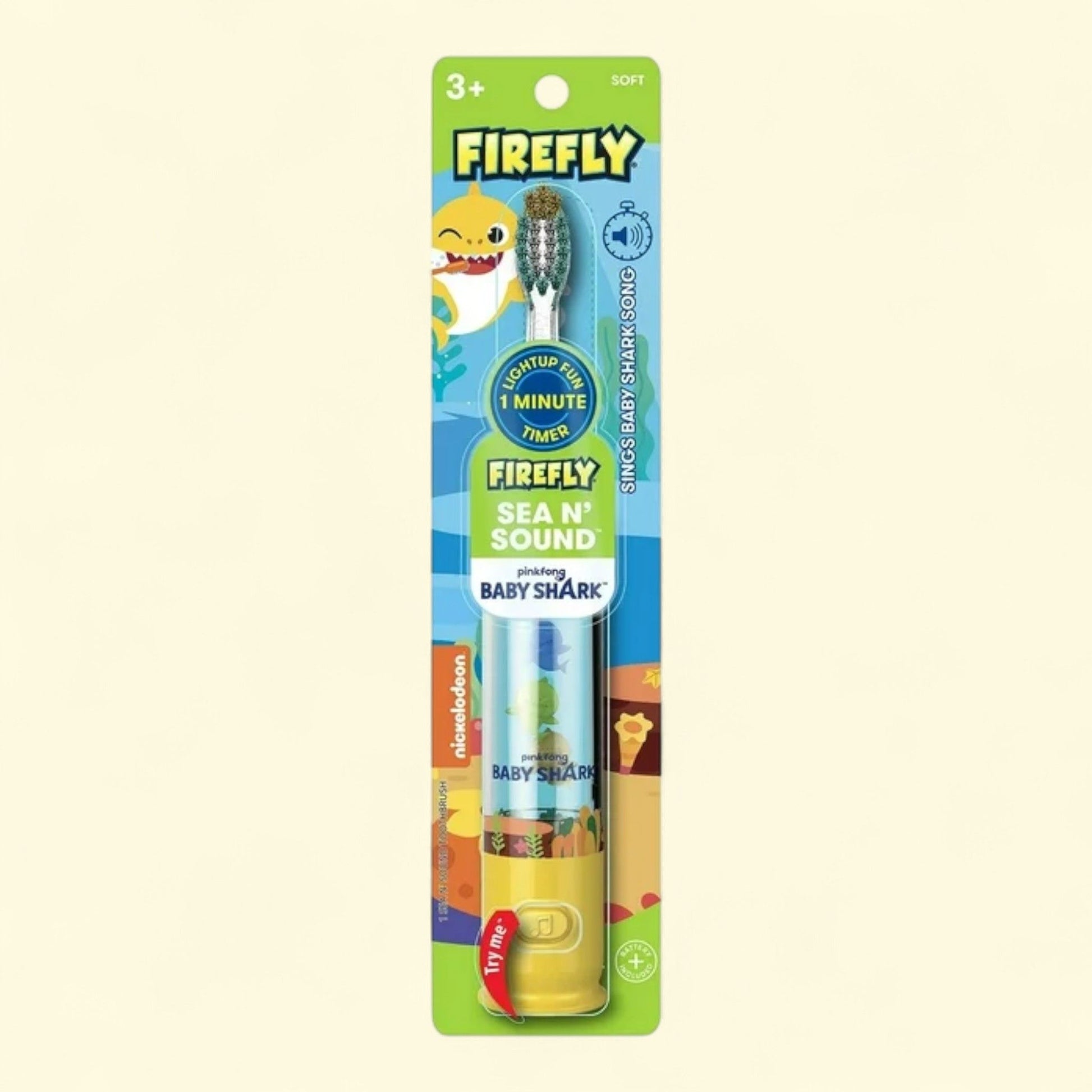 Firefly Sea N' Sound Baby Shark Toothbrush, Premium Soft Bristles, ... — authentic US product shipped worldwide by Treatspree