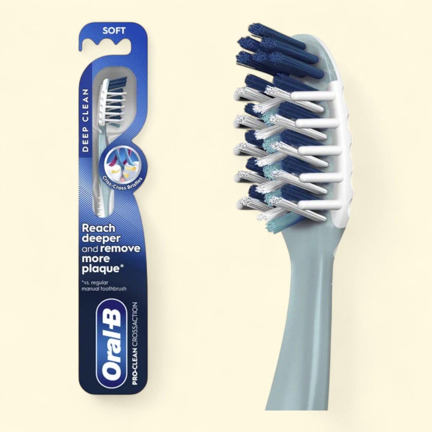 Oral-B Pro Clean CrossAction Toothbrush, Soft, 1 Count — authentic US product shipped worldwide by Treatspree