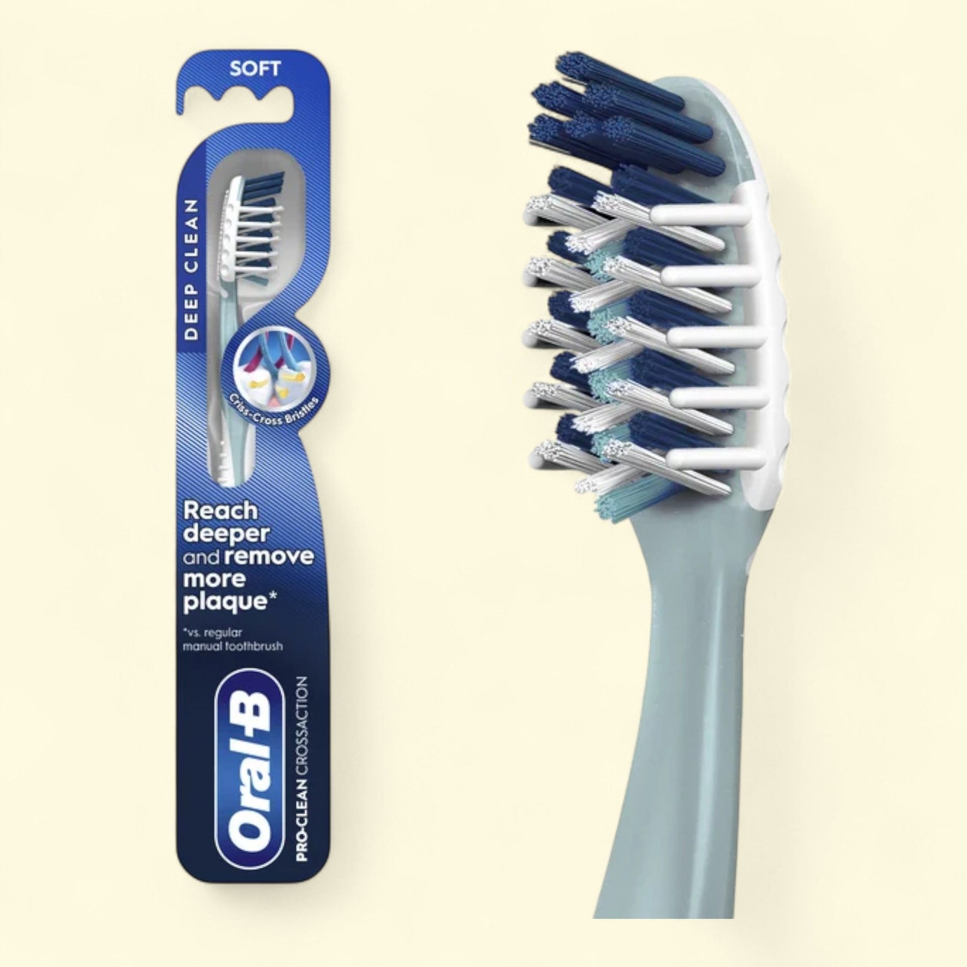 Oral-B Pro Clean CrossAction Toothbrush, Soft, 1 Count — authentic US product shipped worldwide by Treatspree