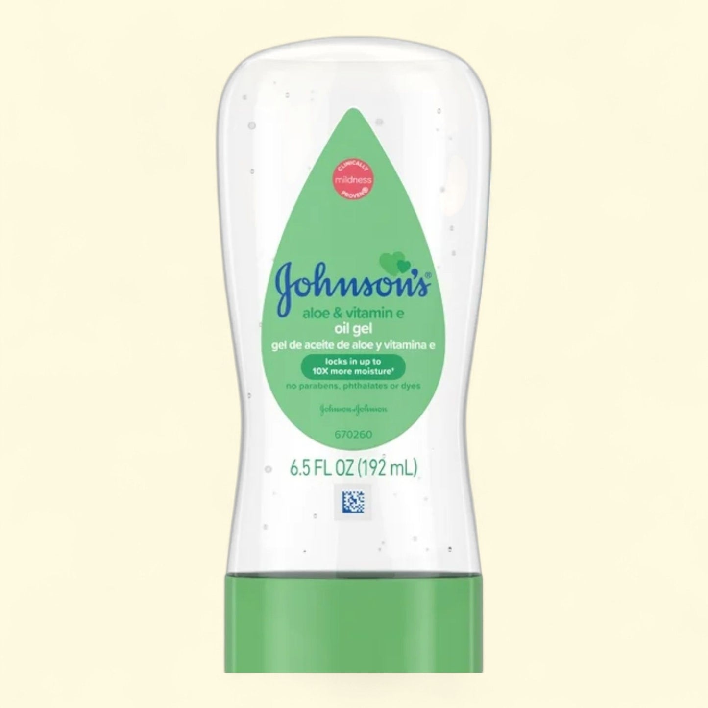 Johnson's Baby Body Moisturizing Oil Gel, Aloe Vera & Vitamin E, 6.5 fl oz.