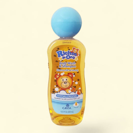 Ricitos de Oro Baby Hair and Body Wash, 2-in-1, Hypoallergenic, 12 oz.