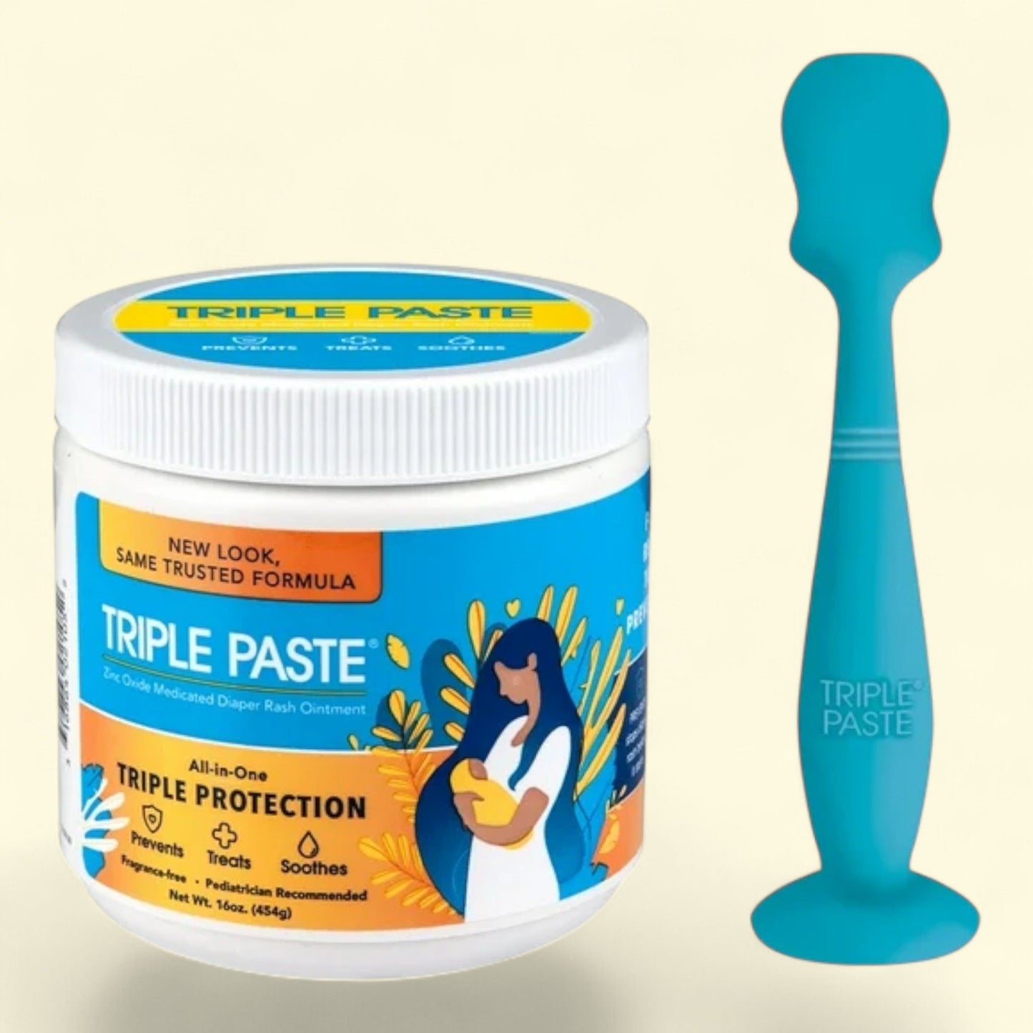 Triple Paste Diaper Rash Cream, 16oz + Spatula Bundle
