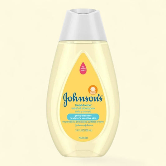 Johnsons Head-To-Toe Infant Baby Bath Body Wash and Shampoo, 3.4 fl. oz.