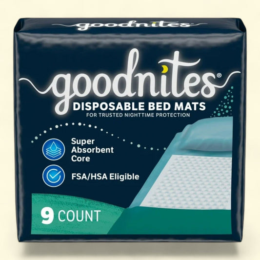 Goodnites Disposable Bed Pads, 2.4 x 2.8 ft, 9 Ct