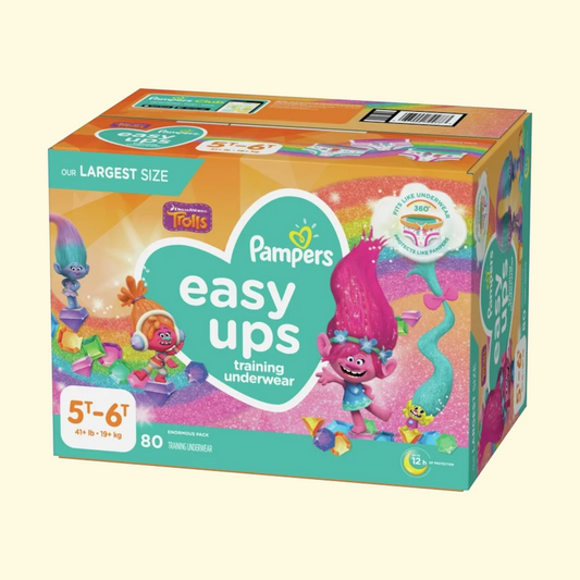 Pampers Easy Ups Girls Training Pants My Little Pony, Size 5T-6T, 80 Ct