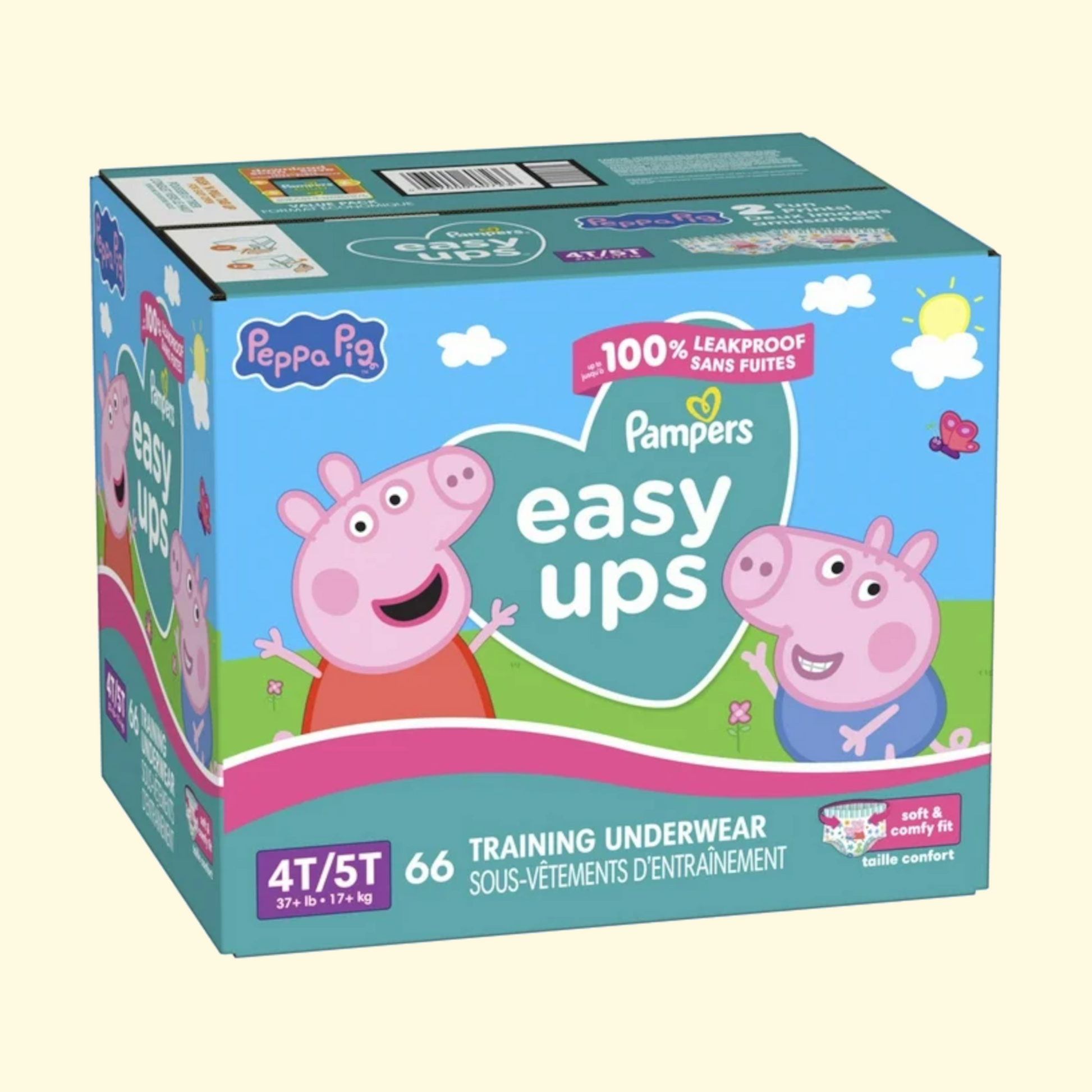 Pampers Easy Ups Training Underwear, Size 6 4T-5T, 66 Ct — authentic US product shipped worldwide by Treatspree