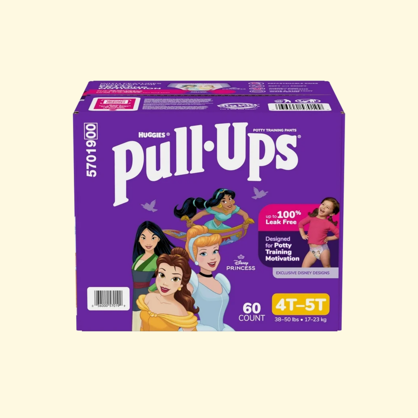 Pull-Ups Potty Training Pants, 4T-5T (38-50 lbs), 60 Count
