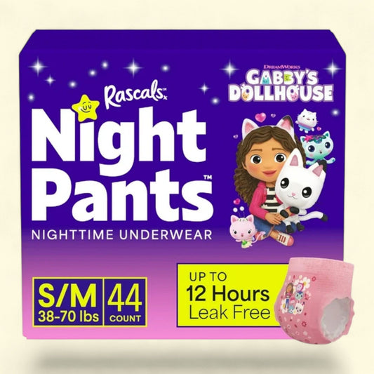 Rascals Night Pants, Teenage Mutant Ninja Turtles, S/M, 44 Count