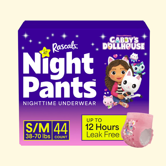 Gabby's Dollhouse Night Pants, S/M (38-70 lbs), 44 Count