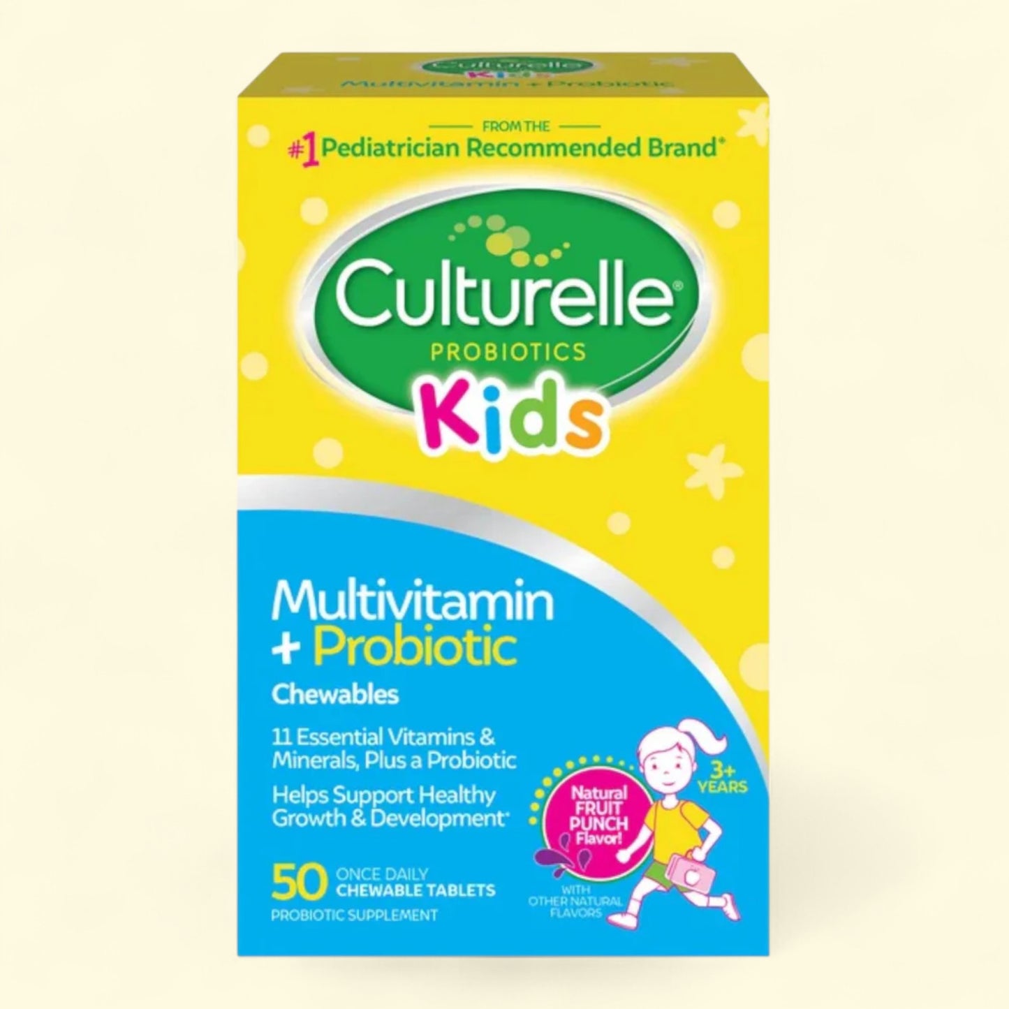Culturelle Kids Multivitamin + Probiotic Chewables, 50 Count — authentic US product shipped worldwide by Treatspree