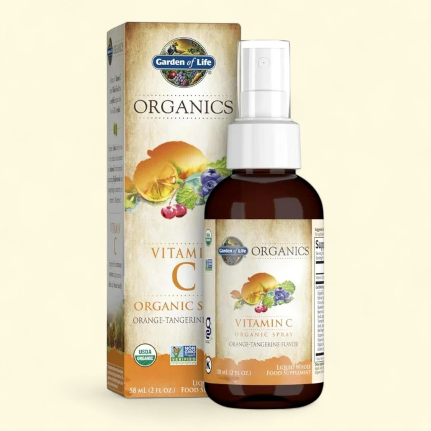 Garden of Life Organics Vitamin C Spray, Orange Tangerine, 2 fl oz — authentic US product shipped worldwide by Treatspree