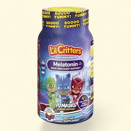 L'il Critters PJ Masks Melatonin Gummy Supplements, 60 gummies