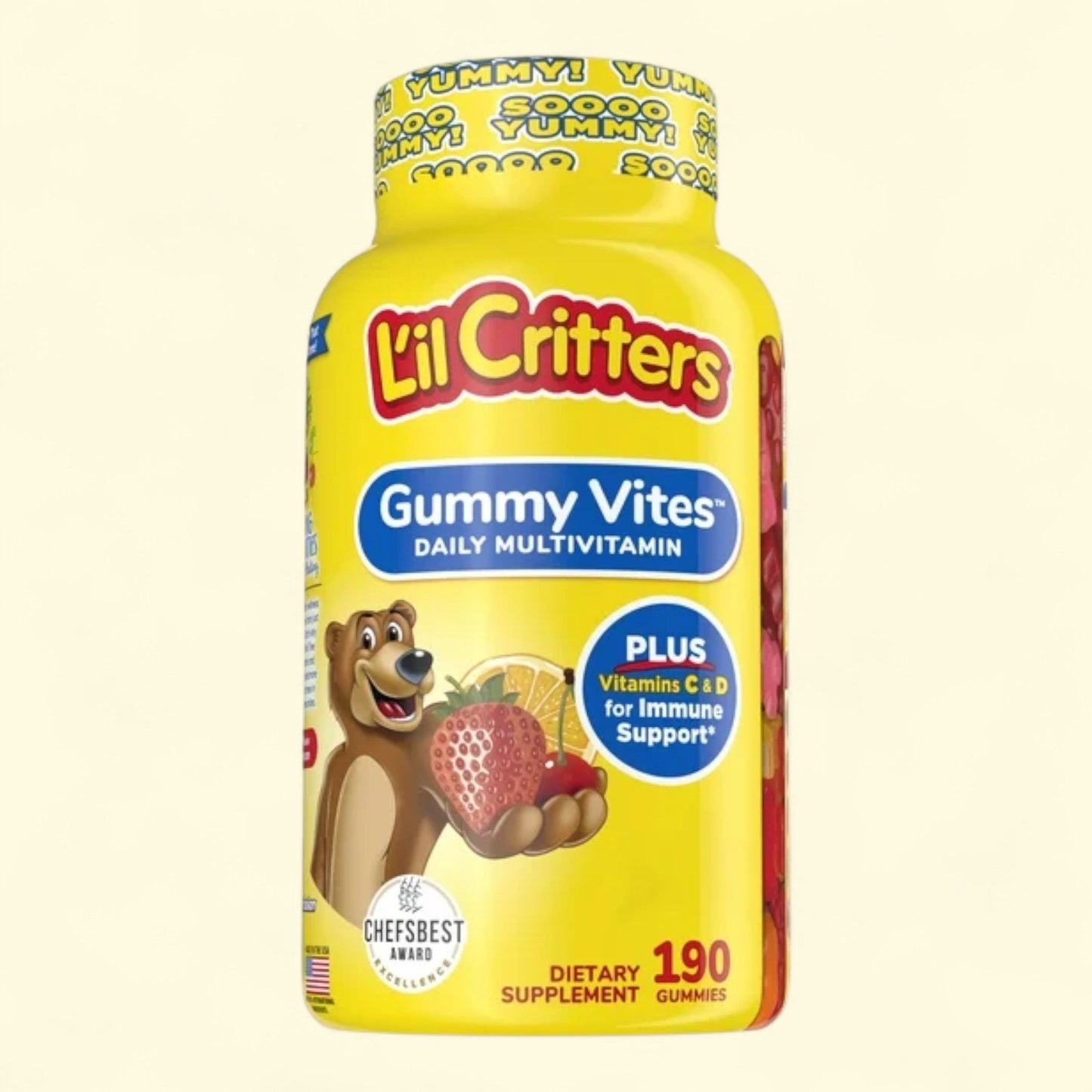 Lil Critters Gummy Vites Daily Gummy Multivitamin for Kids, 190 Gummies