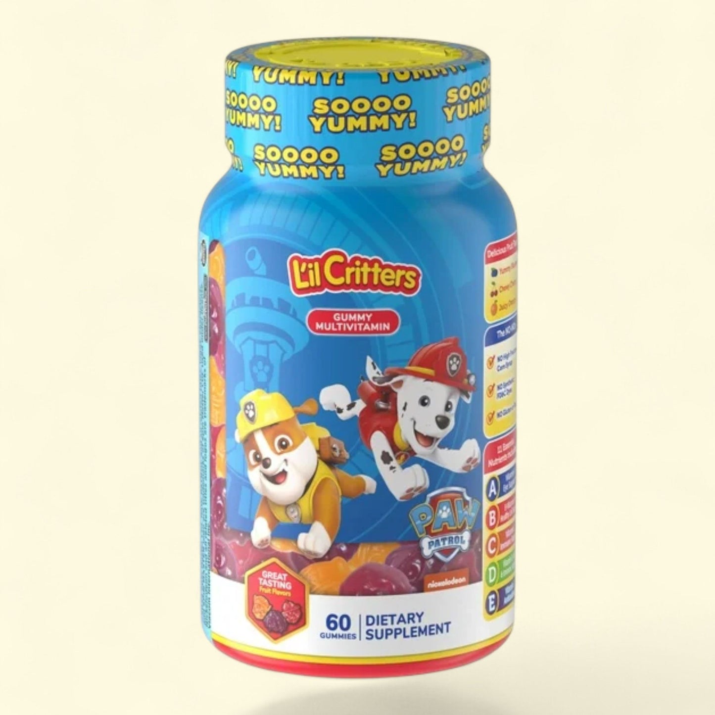 Lil Critters Paw Patrol Childrens Multivitamin Gummies, Mixed Fruit, 60 Count