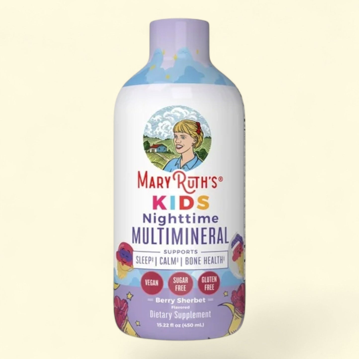 MaryRuth's Kids Liquid Nighttime Multimineral, Berry Sherbet, 15.22 fl oz
