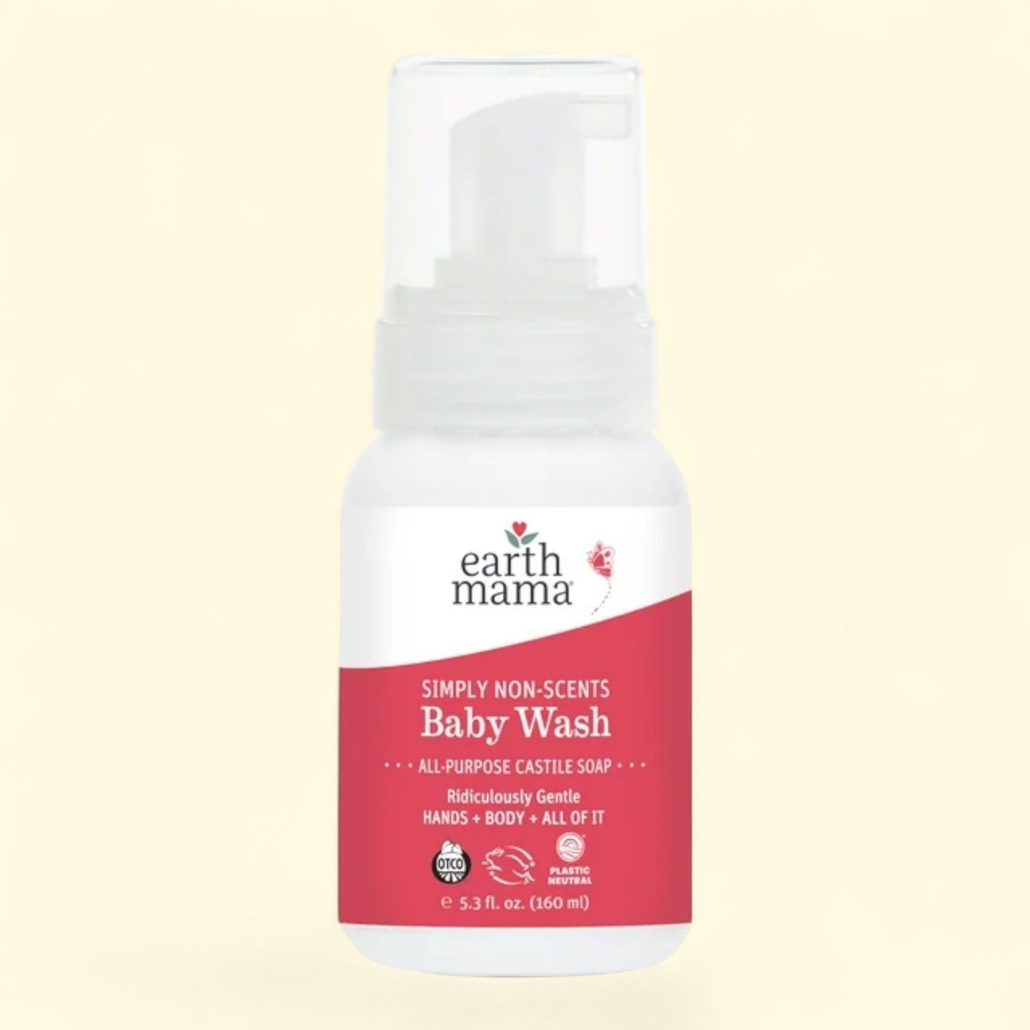 Earth Mama Organics Baby Wash, Unscented, 6.27 oz