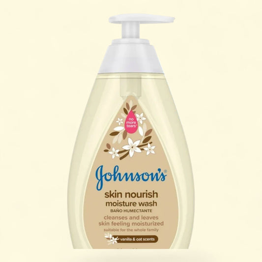 Johnson's Skin Nourish Moisture Soap and Bath Body Wash, Vanilla and Oat, 20.3 oz