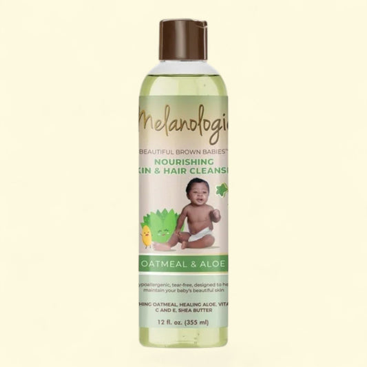 Melanologie Nourishing Baby Skin & Hair Cleanser, Oatmeal & Aloe, 12 fl oz
