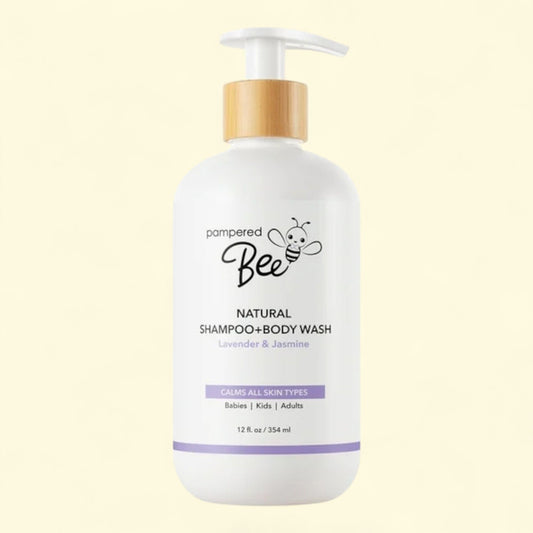 Pampered Bee Shampoo & Body Wash, Lavender & Jasmine, 12 fl oz