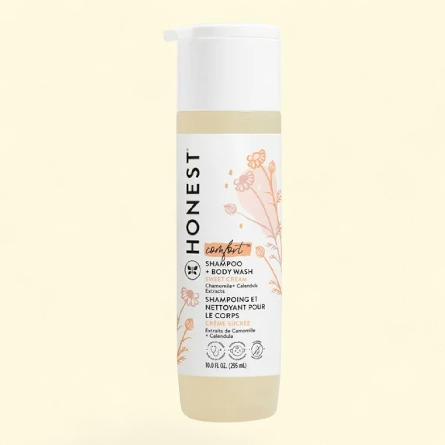 Shampoing et gel douche pour bébé The Honest Company, parfum Sweet Cream, 300 ml