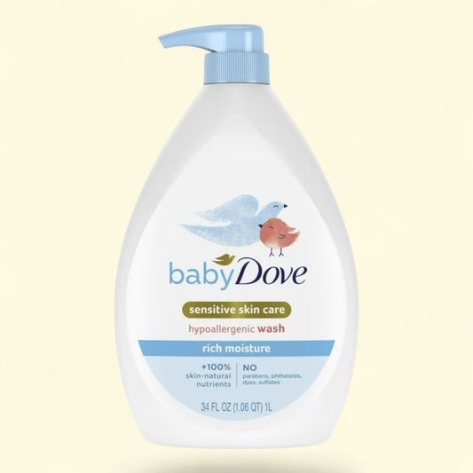 Baby Dove Sensitive Liquid Body Wash, 34 oz