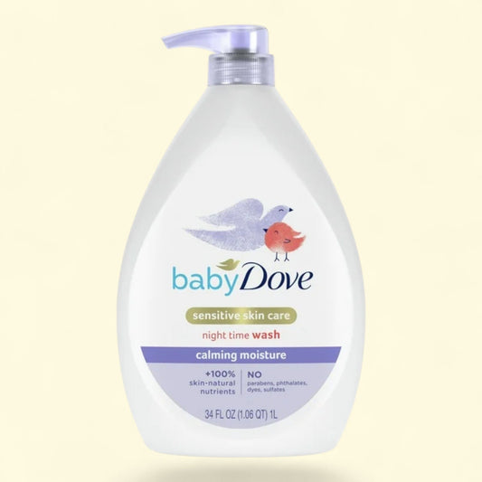 Baby Dove Sensitive Skin Body Wash Calming Moisture, 34 oz