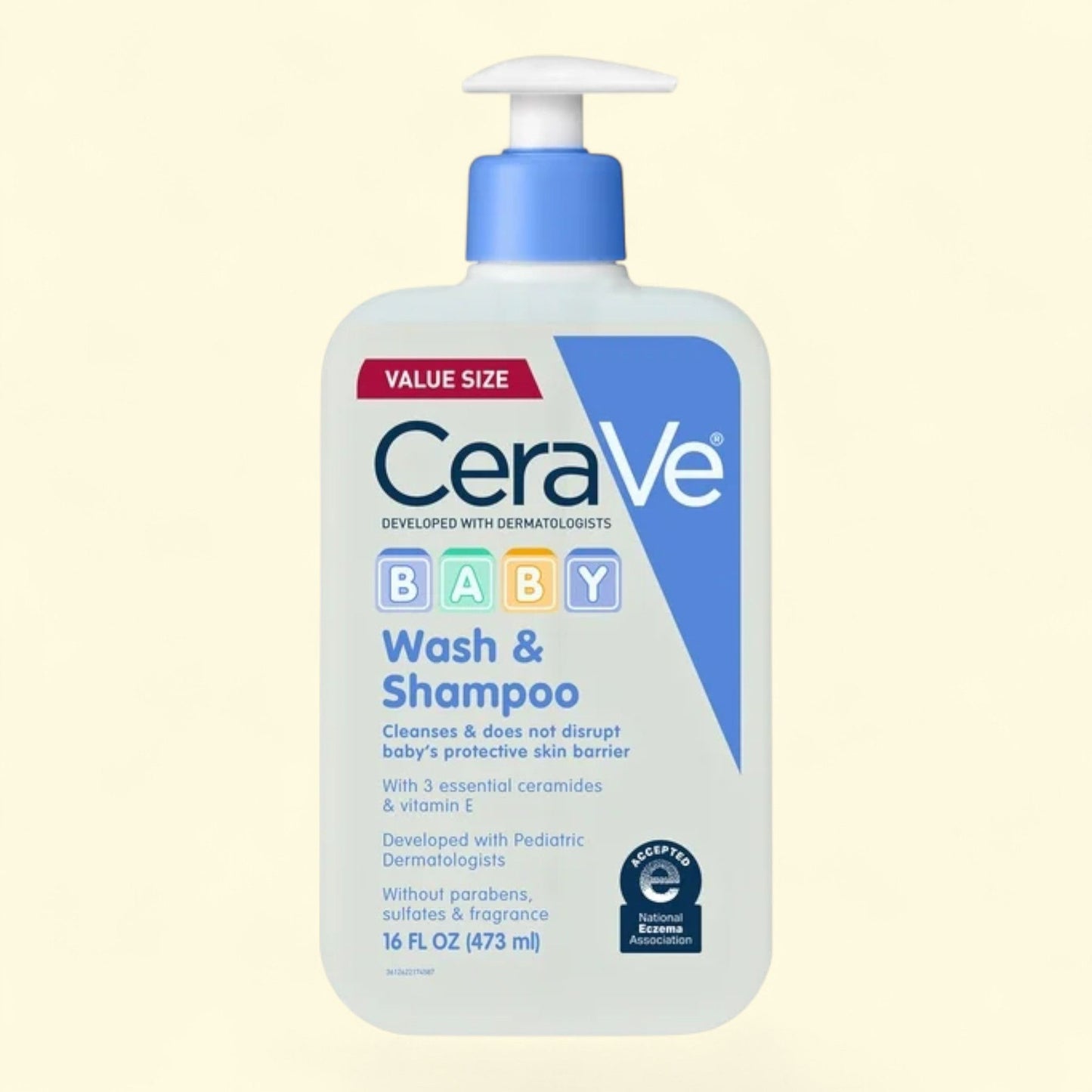 CeraVe Baby Wash & Baby Shampoo, 16 fl oz