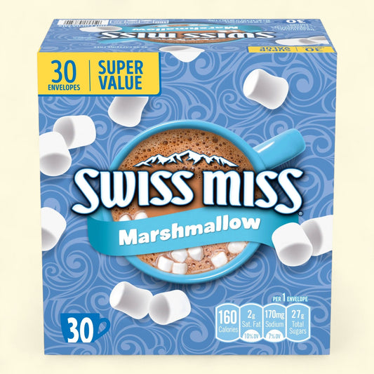 Swiss Miss Hot Cocoa Mix with Marshmallows, 30 Count.