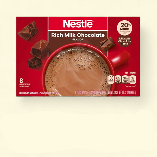 Nestle Hot Cocoa Rich Milk Chocolate Flavored Mix, 6.829 oz, 8 Count
