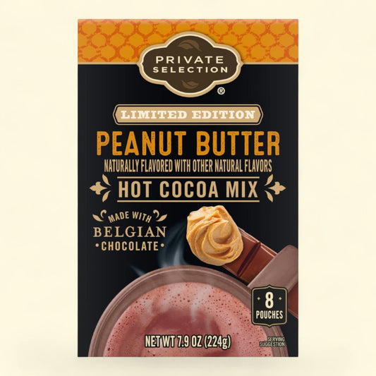 Private Selection, Peanut Butter Hot Cocoa Mix 7.9 oz — authentic US product shipped worldwide by Treatspree