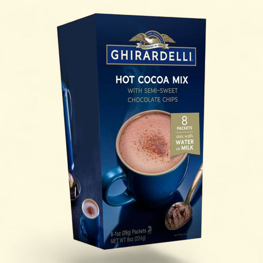 GHIRARDELLI Hot Cocoa Mix with Semi-Sweet Chocolate Chips, 8oz