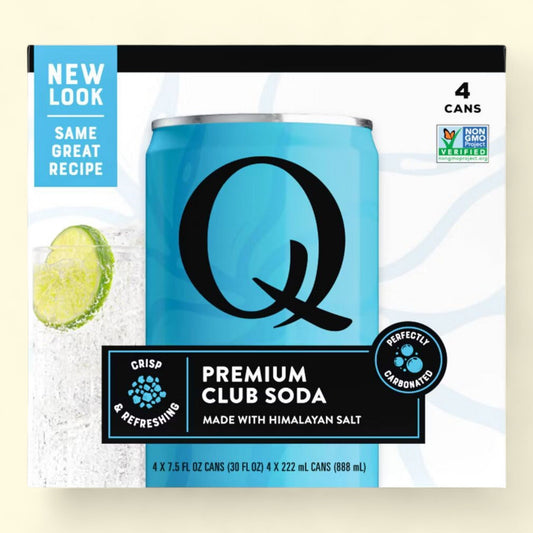 Q Mixers Club Soda, 4pk/222ml