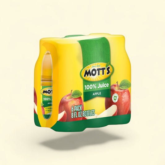 Mott's Original Apple Juice, 8 fl oz, 6 Count Bottles — authentic US product shipped worldwide by Treatspree