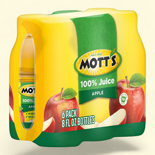 Mott's Original Apple Juice, 8 fl oz, 6 Count Bottles