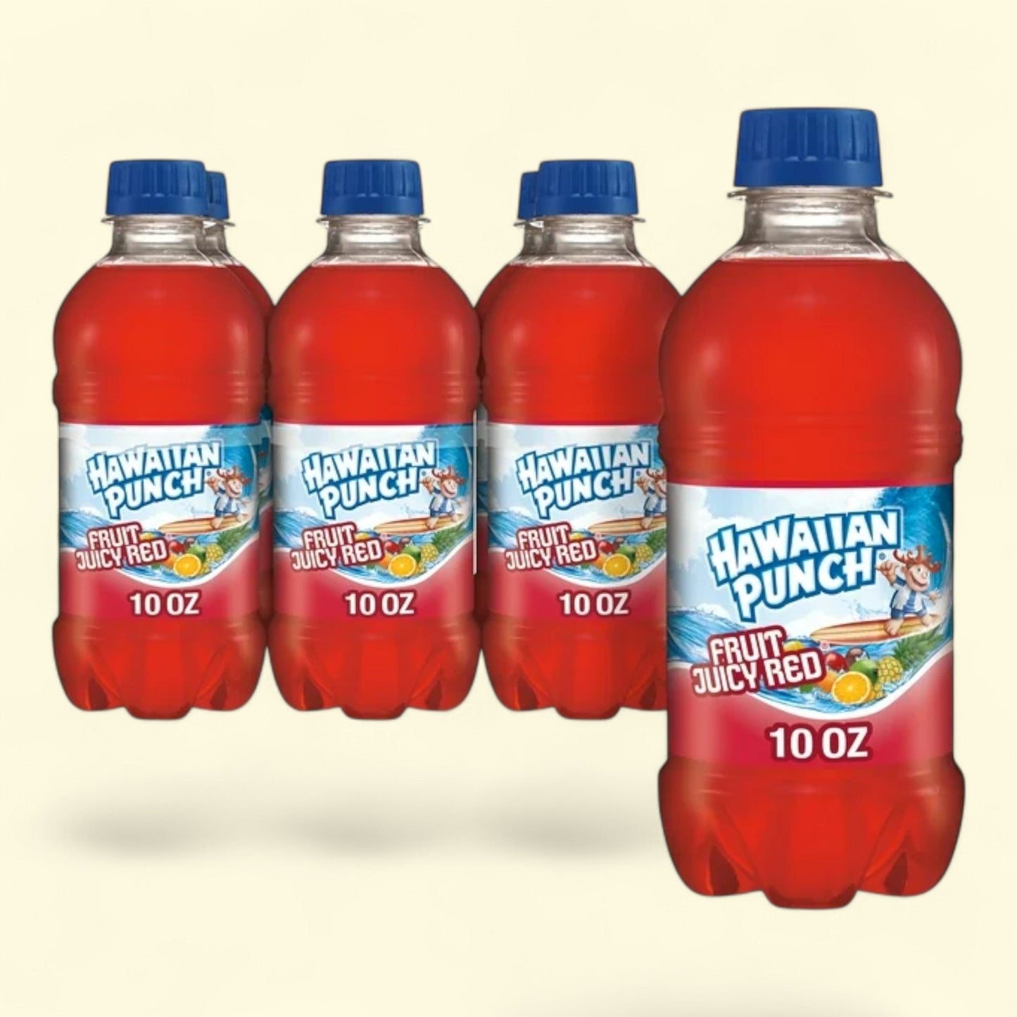Hawaiian Punch Light Red Fruit Punch Juice, 10 fl oz, 6 Count — authentic US product shipped worldwide by Treatspree
