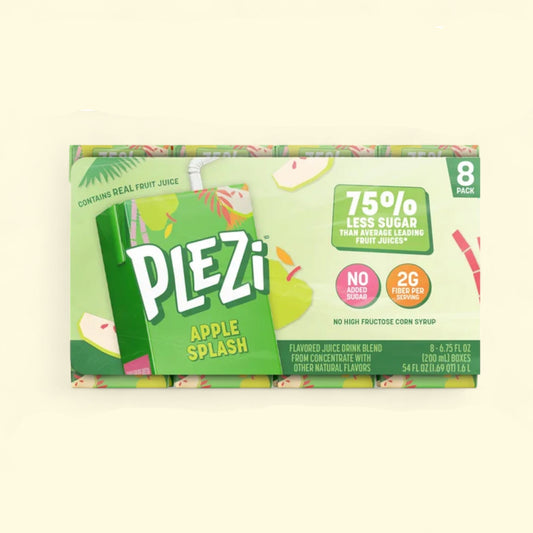 Plezi Apple Splash Kids Juice Drink, 6.75oz 8pk