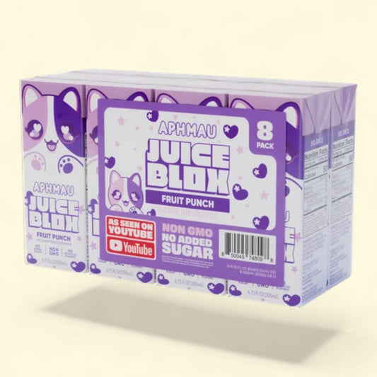 JuiceBlox Aphmau Fruit Punch Juice, 6.75 fl oz, 8 Count