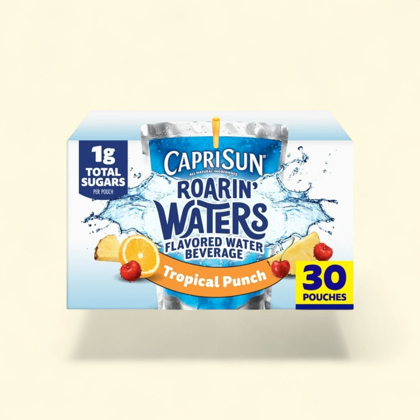 Capri Sun Roarin' Waters Tropical Tide, 30 Ct Box, 6 fl oz — authentic US product shipped worldwide by Treatspree