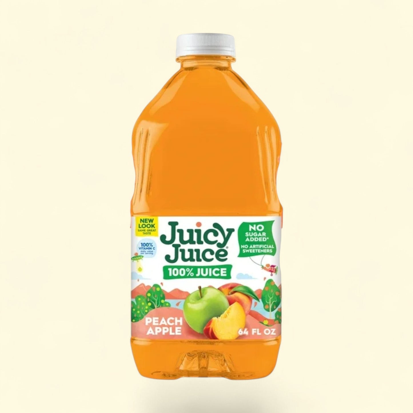Juicy Juice Peach Apple, 64 fl oz Bottle — authentic US product shipped worldwide by Treatspree