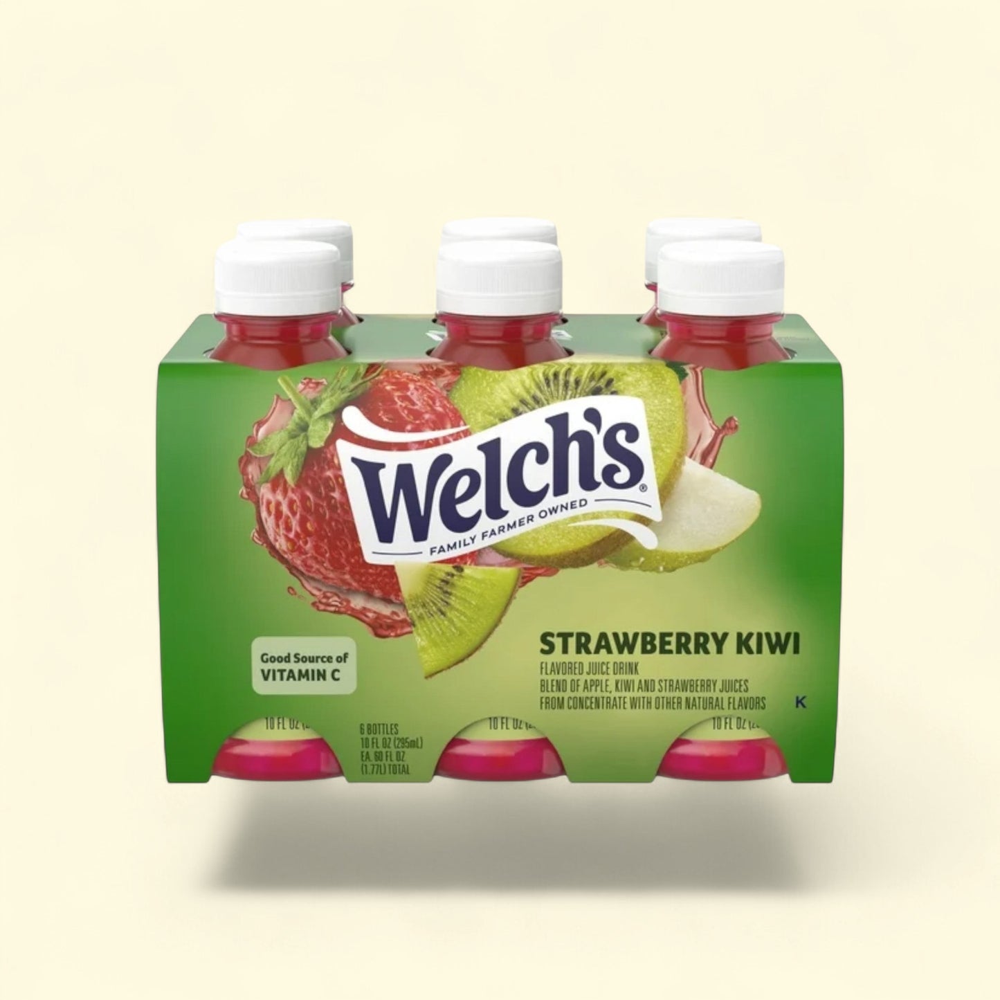 Welch's Strawberry Kiwi Juice Drink, 10 fl oz (Pack of 6) — authentic US product shipped worldwide by Treatspree