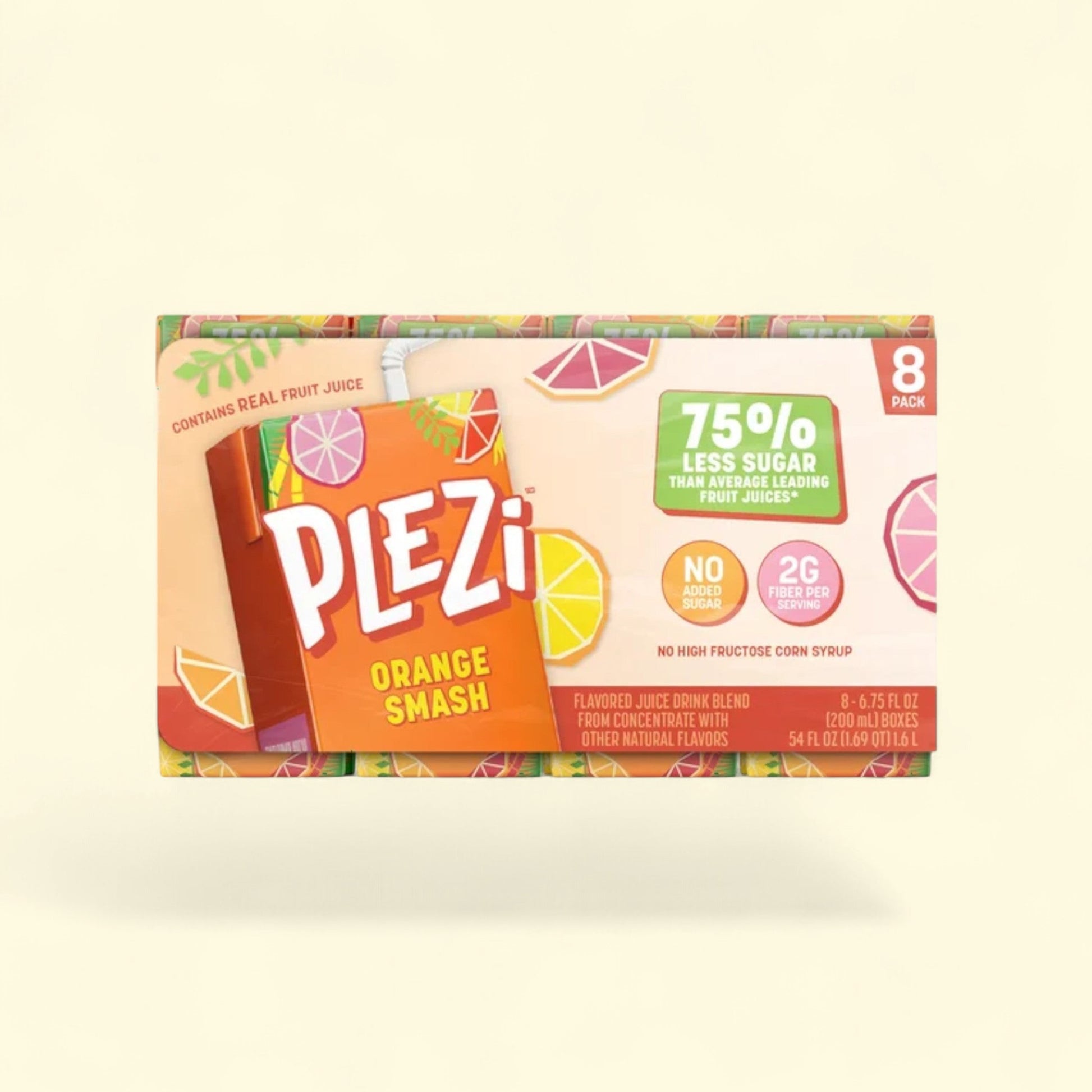 Plezi Orange Smash Drink, 6.75oz 8pk — authentic US product shipped worldwide by Treatspree